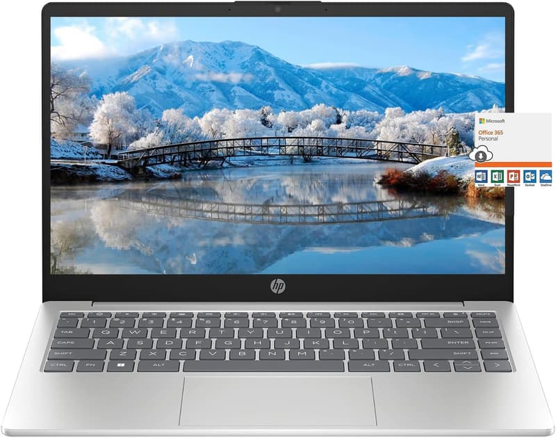 HP 14 FHD Laptop, Intel Quad-Core, 16GB RAM, 1TB SSD, Win 11