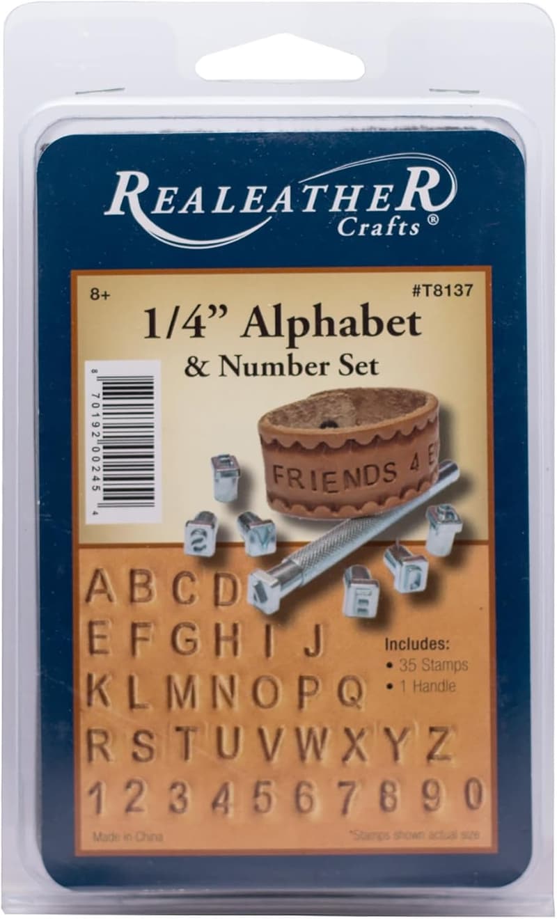 Alphabet and Number Stamp Set for Leather Crafting