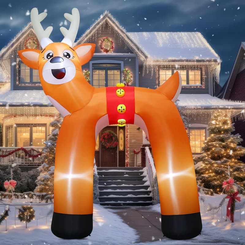 14ft LED Reindeer Archway Inflatable Christmas Decoration
