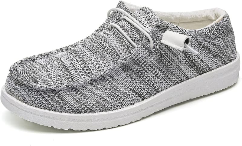 Women's Lightweight Slip-On Canvas Boat Shoes