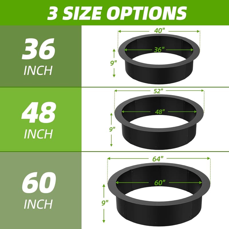 Large Steel Fire Pit Insert - 60