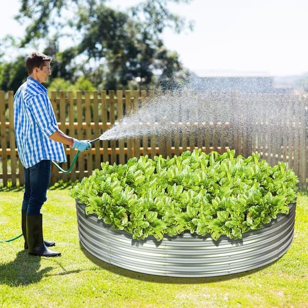 Galvanized Raised Garden Bed Kit for Outdoor Vegetables