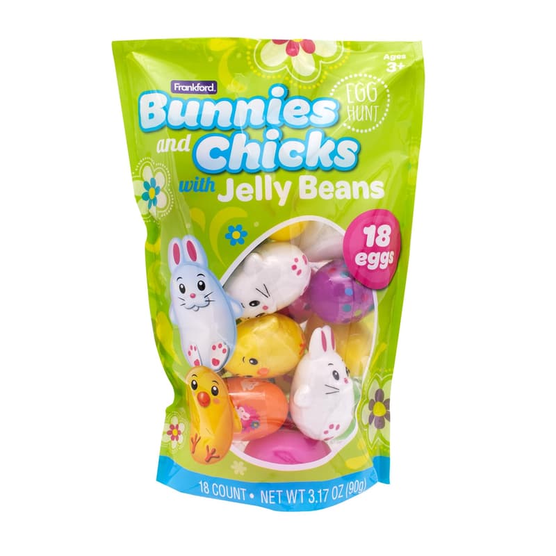 Easter Basket Stuffers: 18 Prefilled Plastic Eggs with Candy