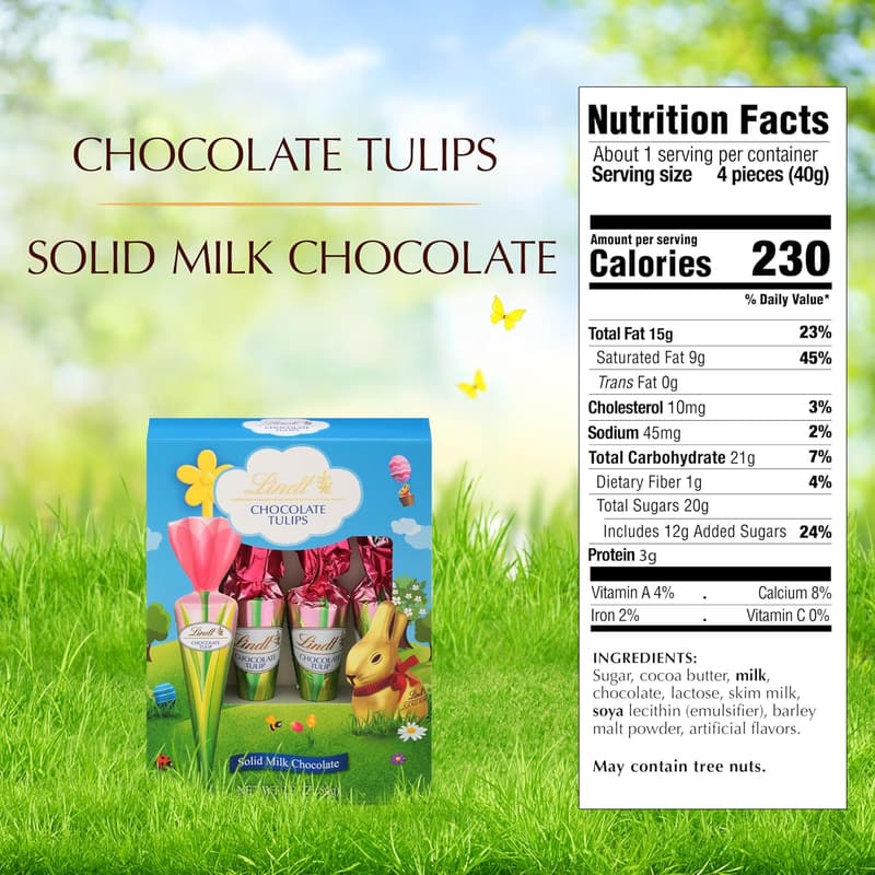 Easter Milk Chocolate Tulip Pops - 4 Pack