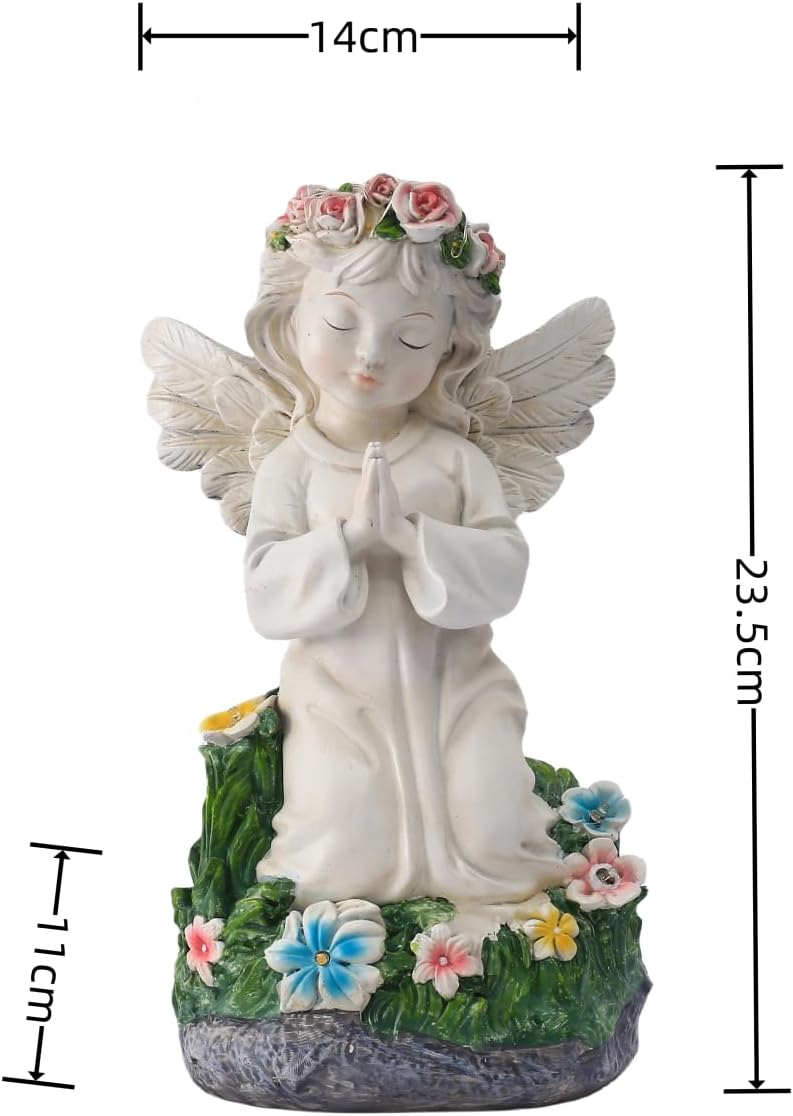 Solar Angel Garden Statue - Outdoor Decor Gift for Mom