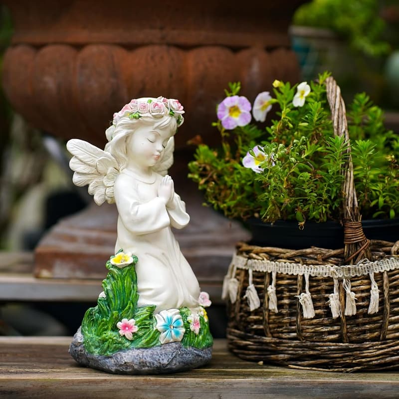 Solar Angel Garden Statue - Outdoor Decor Gift for Mom