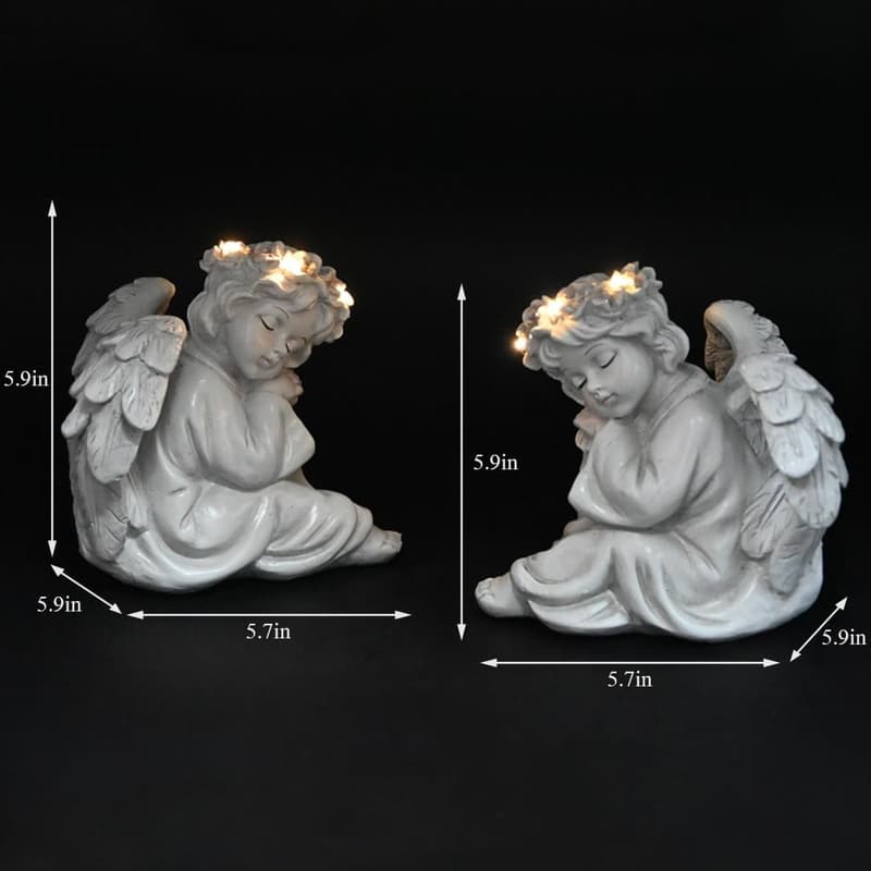 Christmas Angel Statue Solar Garden Decor - Memorial Gift for Mom