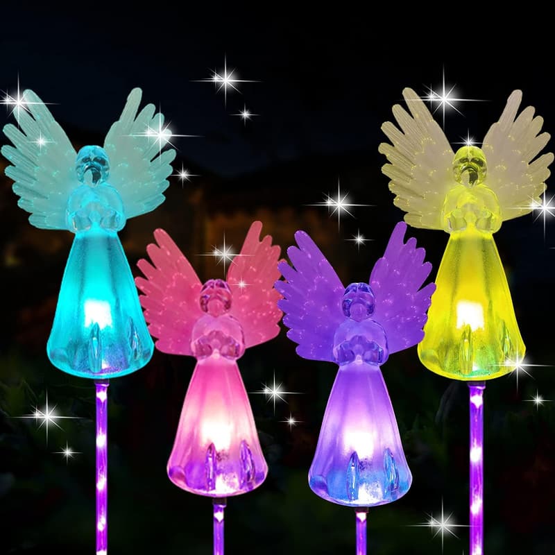 Easter Angel Solar Lights - Color Changing Outdoor Decor