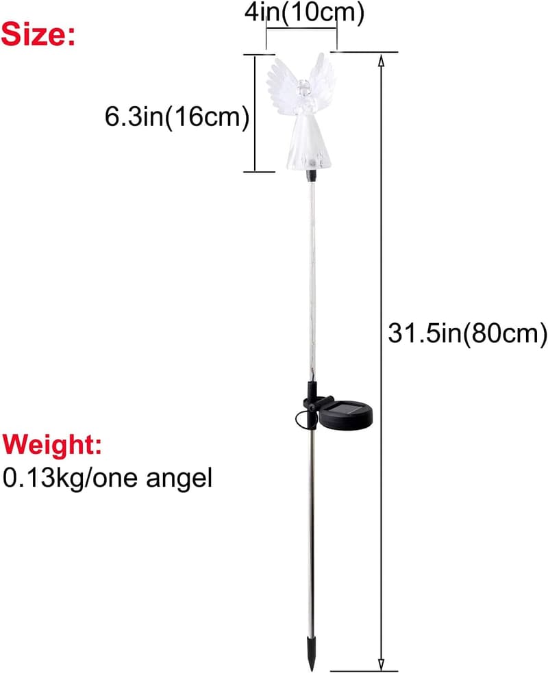 Easter Angel Solar Lights - Color Changing Outdoor Decor
