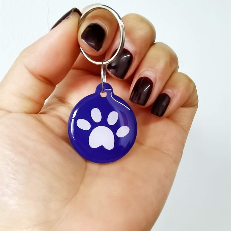 Waterproof RFID Microchip Pet Collar Tags - 2 Pack (Blue)
