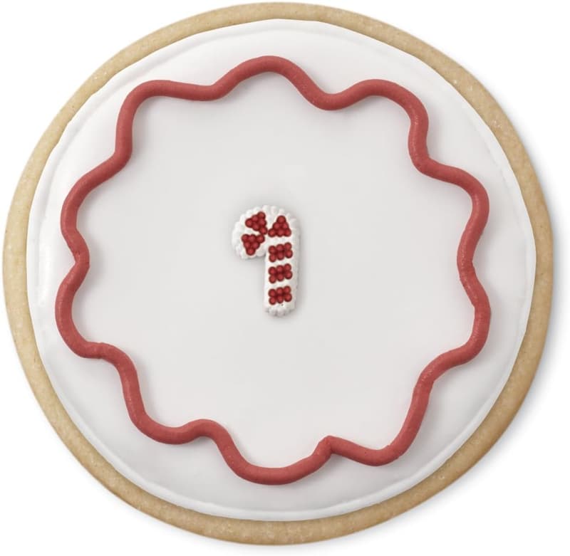 Mini Candy Cane Edible Cupcake Toppers for Holidays