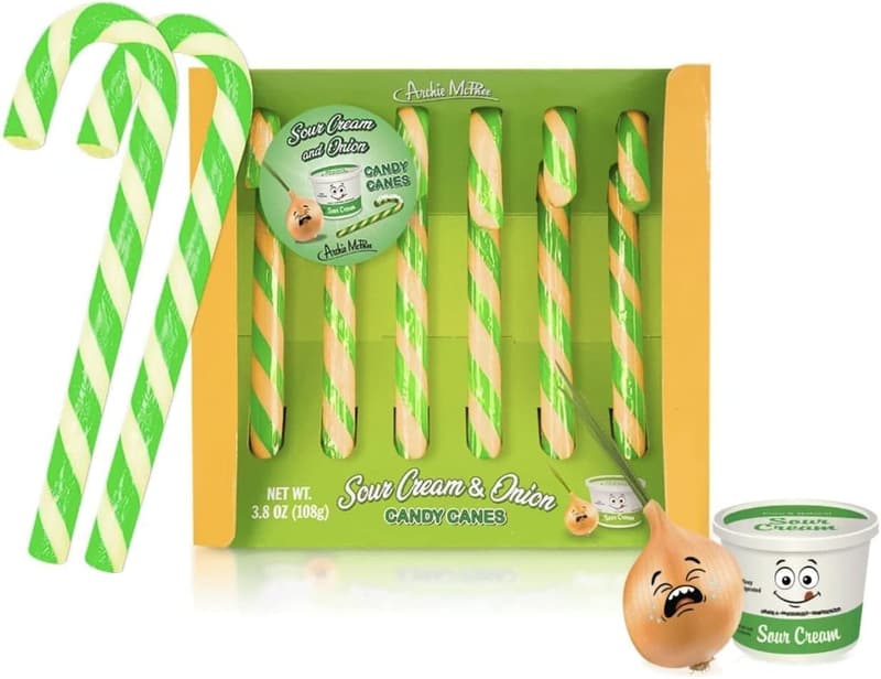 Sour Cream & Onion Candy Canes