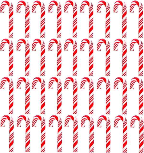 Christmas Mini Polymer Clay Candy Canes - 100 Pcs