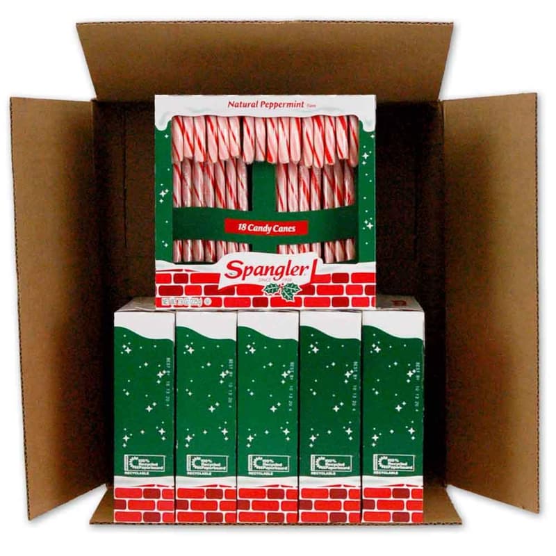 Classic Red and White Peppermint Candy Canes - Gluten Free, OU Kosher