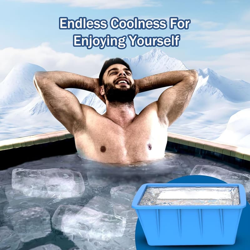 Extra Large Silicone Ice Cube Molds for Cold Plunge Baths