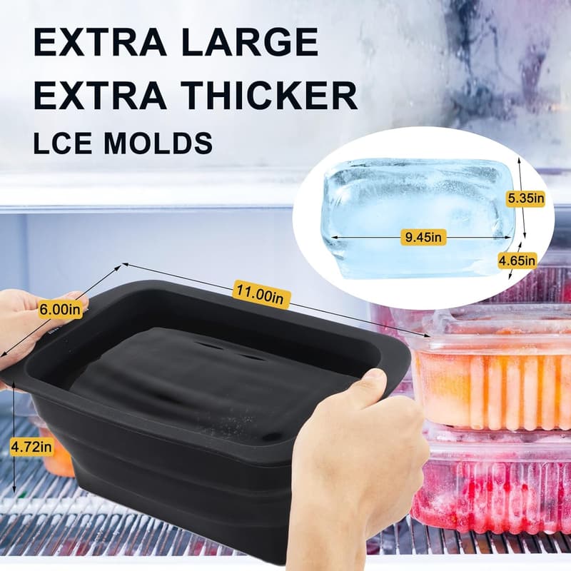 Extra Large Silicone Ice Bath Molds, 2-Pack