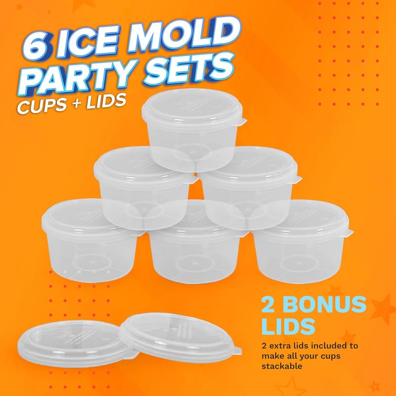 Hawaiian Shaved Ice Mold Party Set - 6 Pack BPA-Free