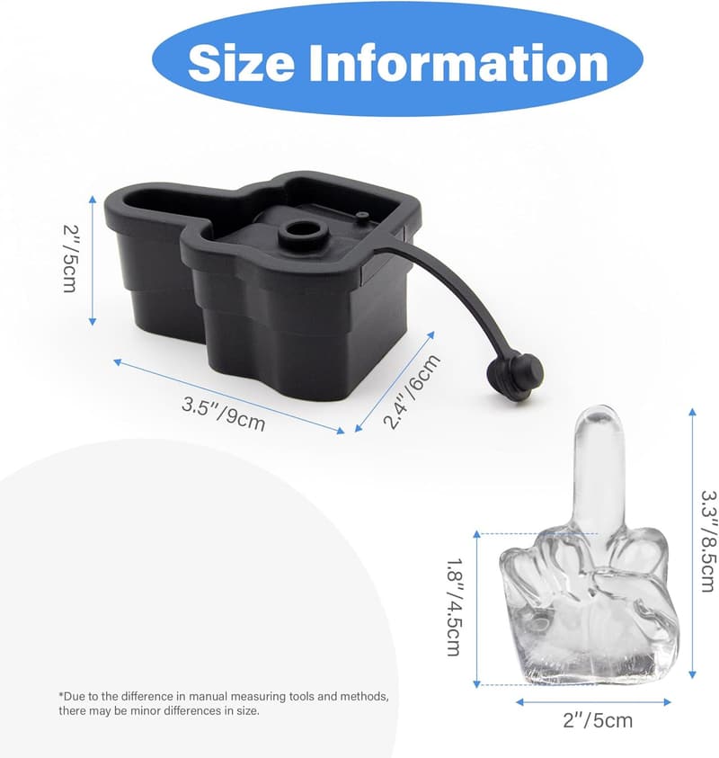 Funny Middle Finger Ice Cube Mold, Easy-Release Silicone