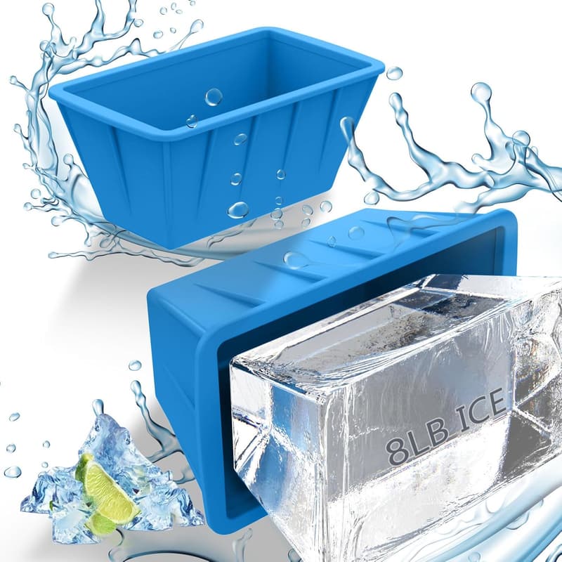 Extra Large Silicone Ice Cube Molds for Cold Plunge Baths