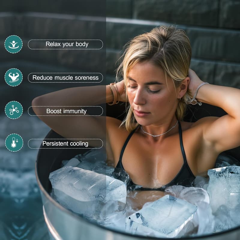 Extra Large Ice Block Mold - 3-Pack Reusable Silicone for Cold Plunge
