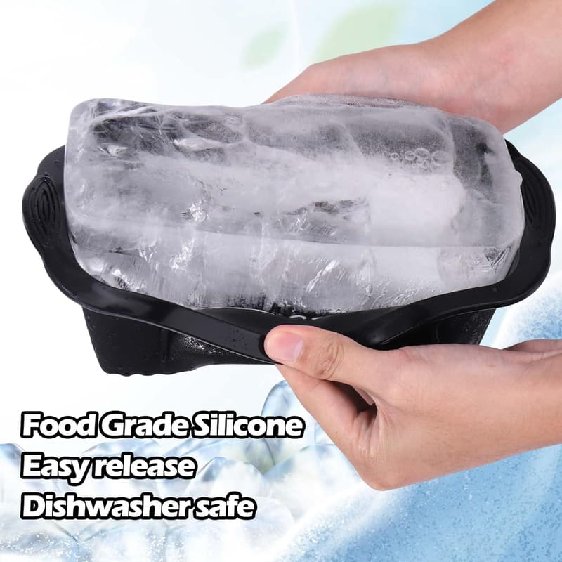 Extra Large Silicone Ice Cube Molds for Ice Baths - 2 Pack