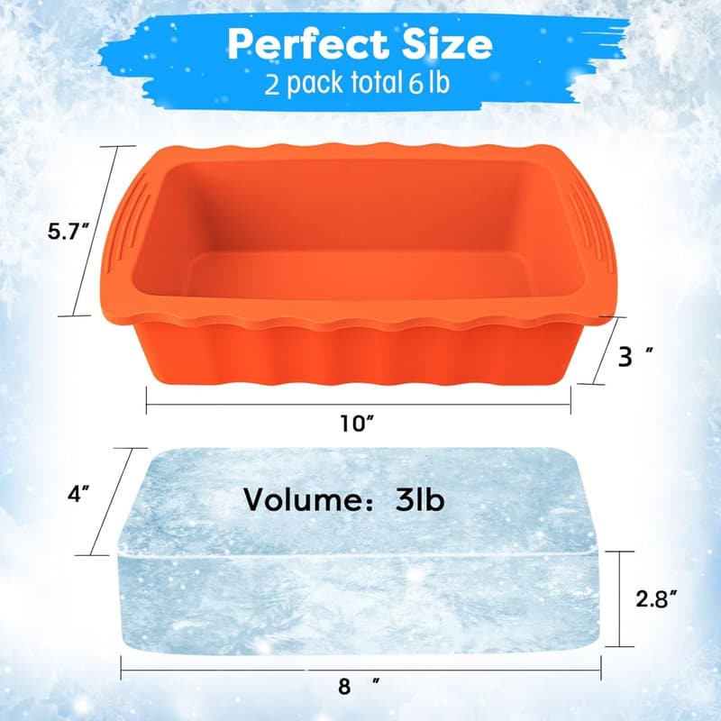 Extra Large Silicone Ice Cube Molds for Plunge Labs