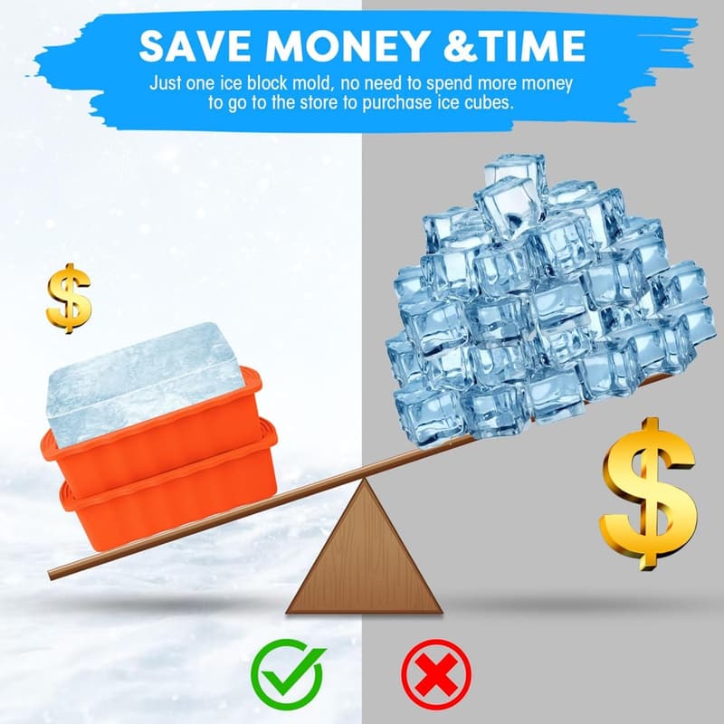 Extra Large Silicone Ice Cube Molds for Plunge Labs