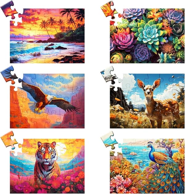 24 Large Piece Puzzles for Seniors - Easy Cognitive Games
