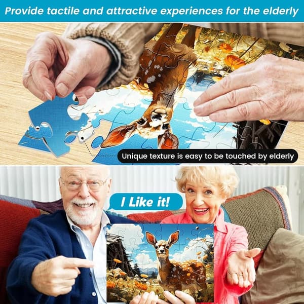 24 Large Piece Puzzles for Seniors - Easy Cognitive Games