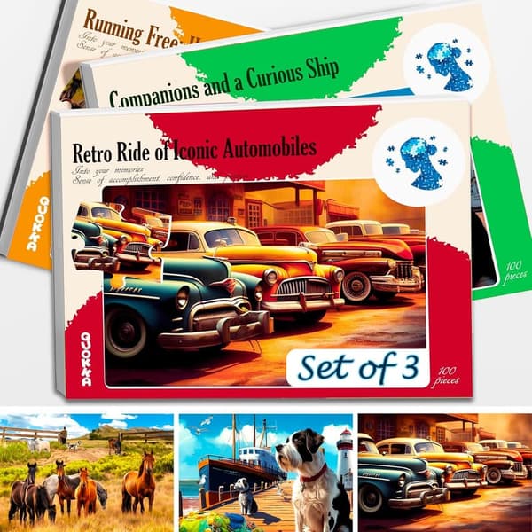 Dementia Puzzles for Seniors - 100-Piece Jigsaw Set