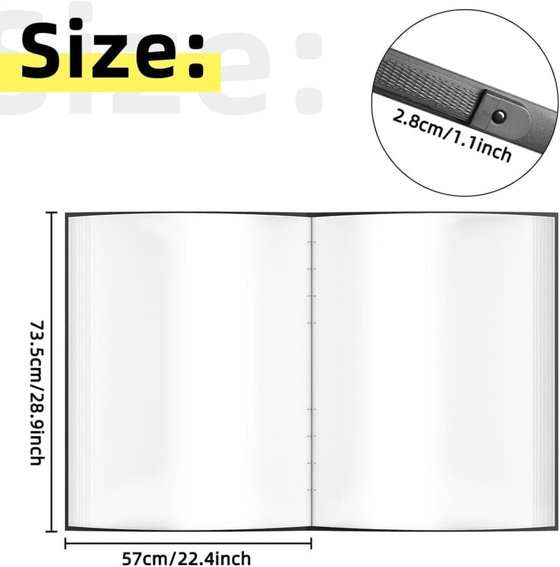 Jigsaw Puzzle Storage Folder with 25 Pockets, Dustproof Accessory