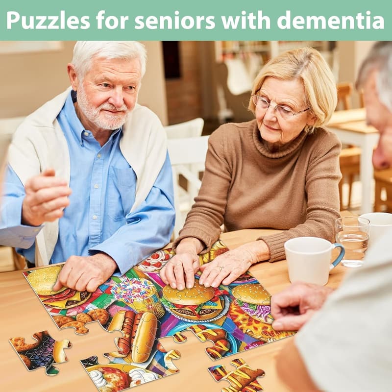 Large Piece Puzzles for Seniors - Cognitive Games for Alzheimer’s