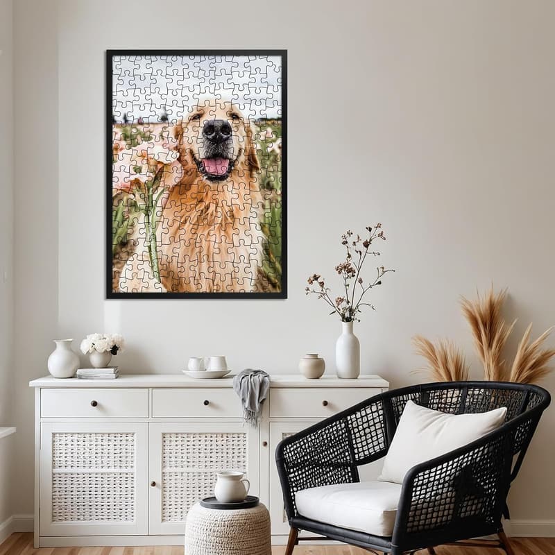 Puzzle Frame for 1000 Pieces Puzzles - Black, 50x70cm
