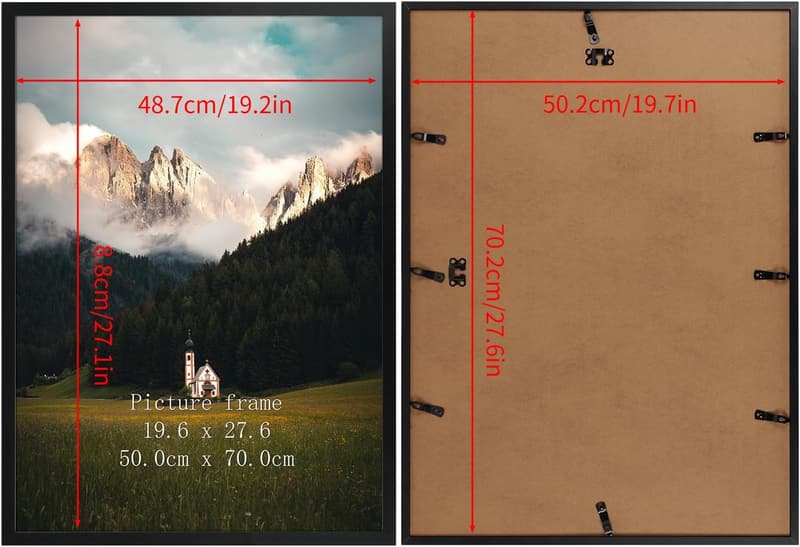 Puzzle Frame for 1000 Pieces Puzzles - Black, 50x70cm