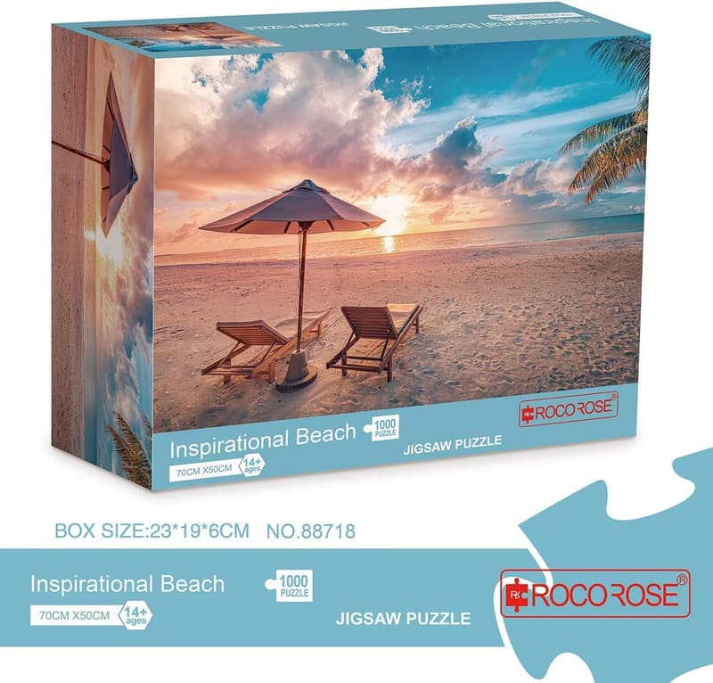 Tropical Ocean Sunrise 1000-Piece Jigsaw Puzzle for Adults
