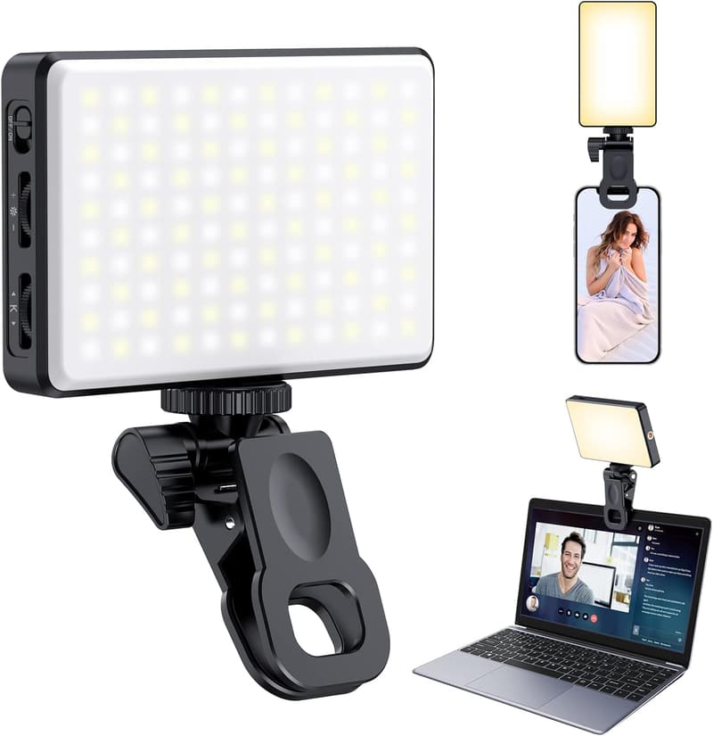 Rechargeable 120 LED Clip-On Phone Light with 3 Modes