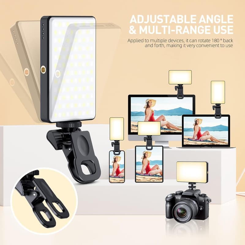 Rechargeable 120 LED Clip-On Phone Light with 3 Modes