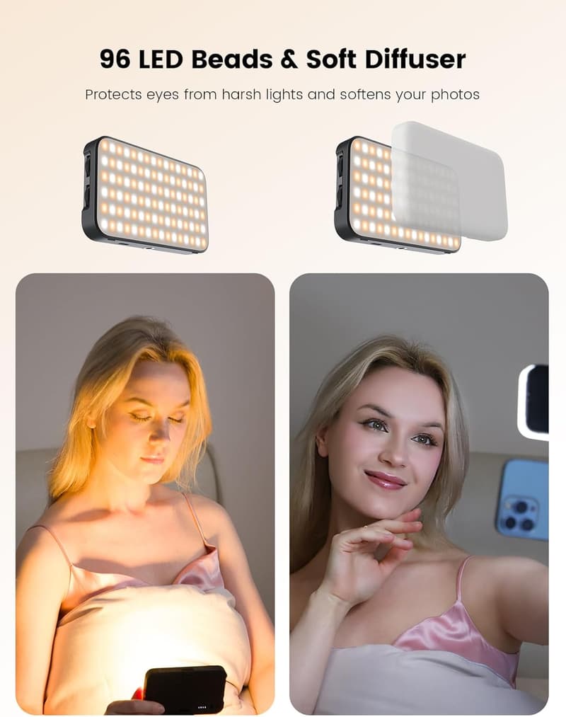 Rechargeable 96 LED Video Conference Selfie Light with Stand