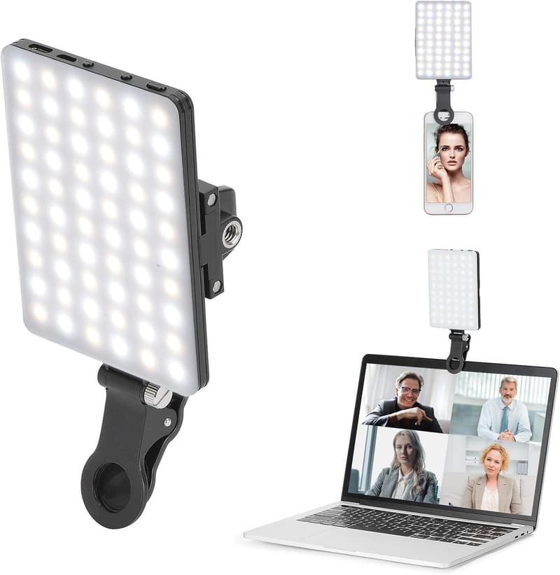 Rechargeable LED Fill Light for Makeup & Vlogging