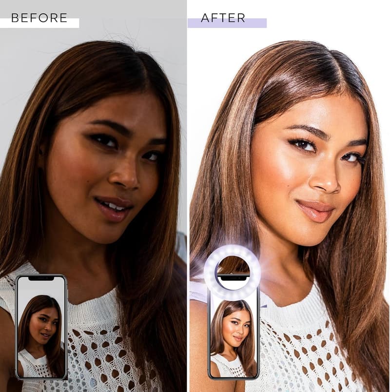 Rechargeable Clip-On Ring Light for Phones & Laptops - 3 Modes