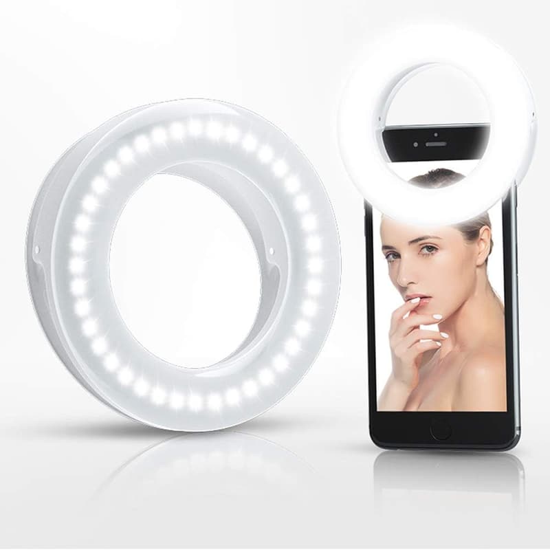 Portable Clip-on Selfie Ring Light with 40 LED for Photography