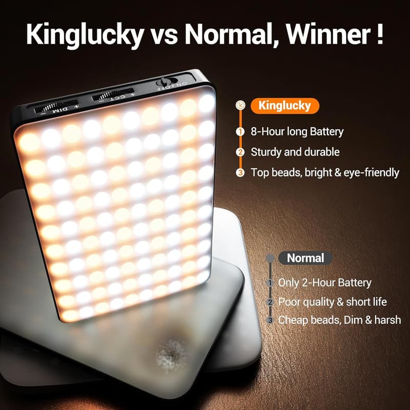 Selfie Light with Eye-Friendly LED - Rechargeable & Portable