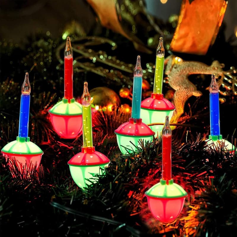 Vintage 11FT Bubble Lights String for Holiday Decorations - 2 Pack