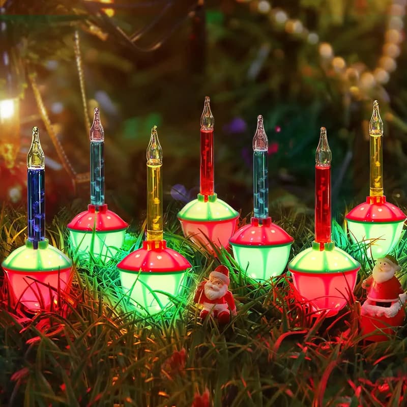 Vintage 11FT Bubble Lights String for Holiday Decorations - 2 Pack