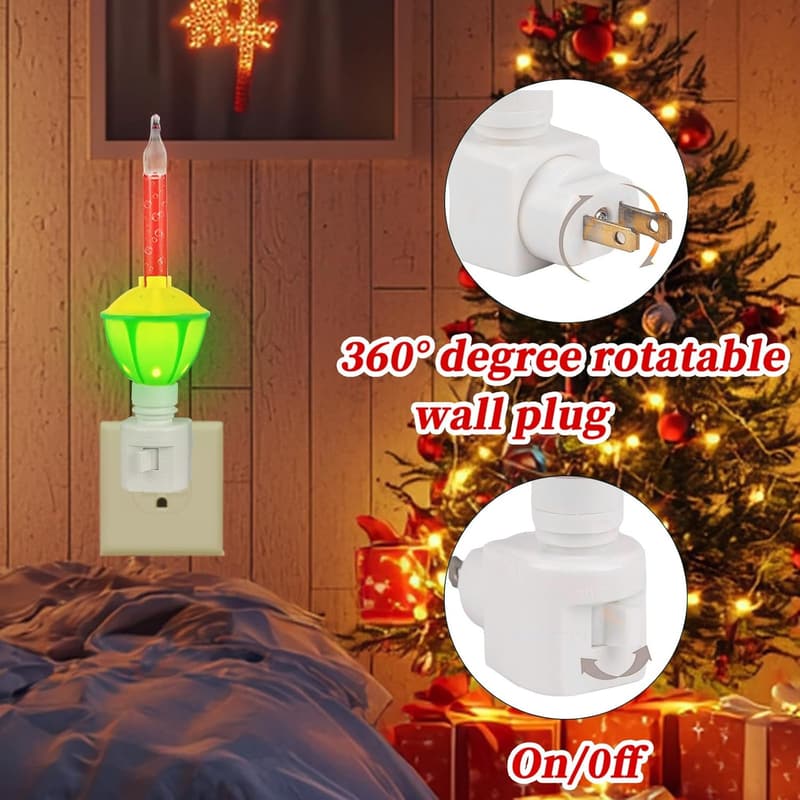 Vintage Multi-Color Bubble Light Night Lights - 2 Bulbs