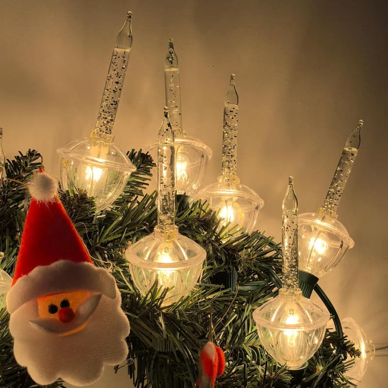 Vintage Bubble Light String Set for Holiday Decor - 11Ft, 8 Bulbs
