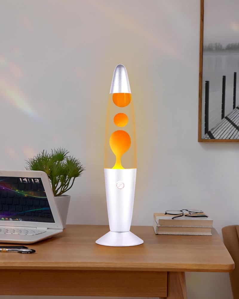 Liquid Motion Orange Magma Lamp - 13” Cool Night Light