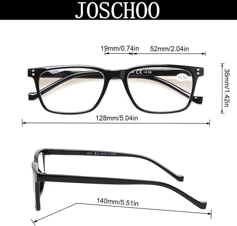 Comfortable Spring-Hinged Reading Glasses for Men & Women (5 Pack)
