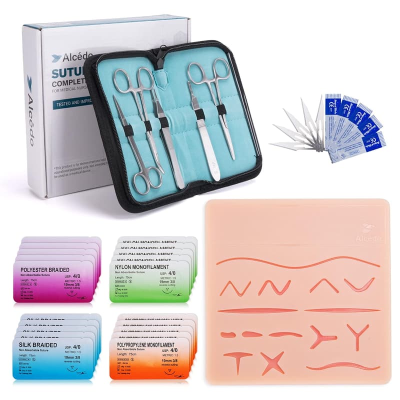 Medical Student Suture Practice Kit - 32 Pieces with Large Pad
