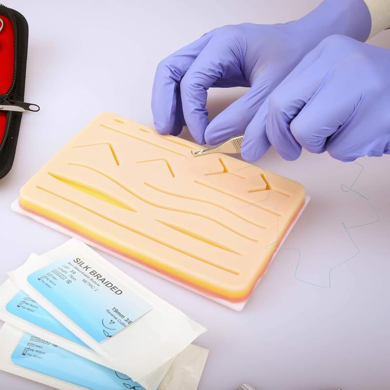 Medical Practice Suture Kit with Video Training by Surgeon